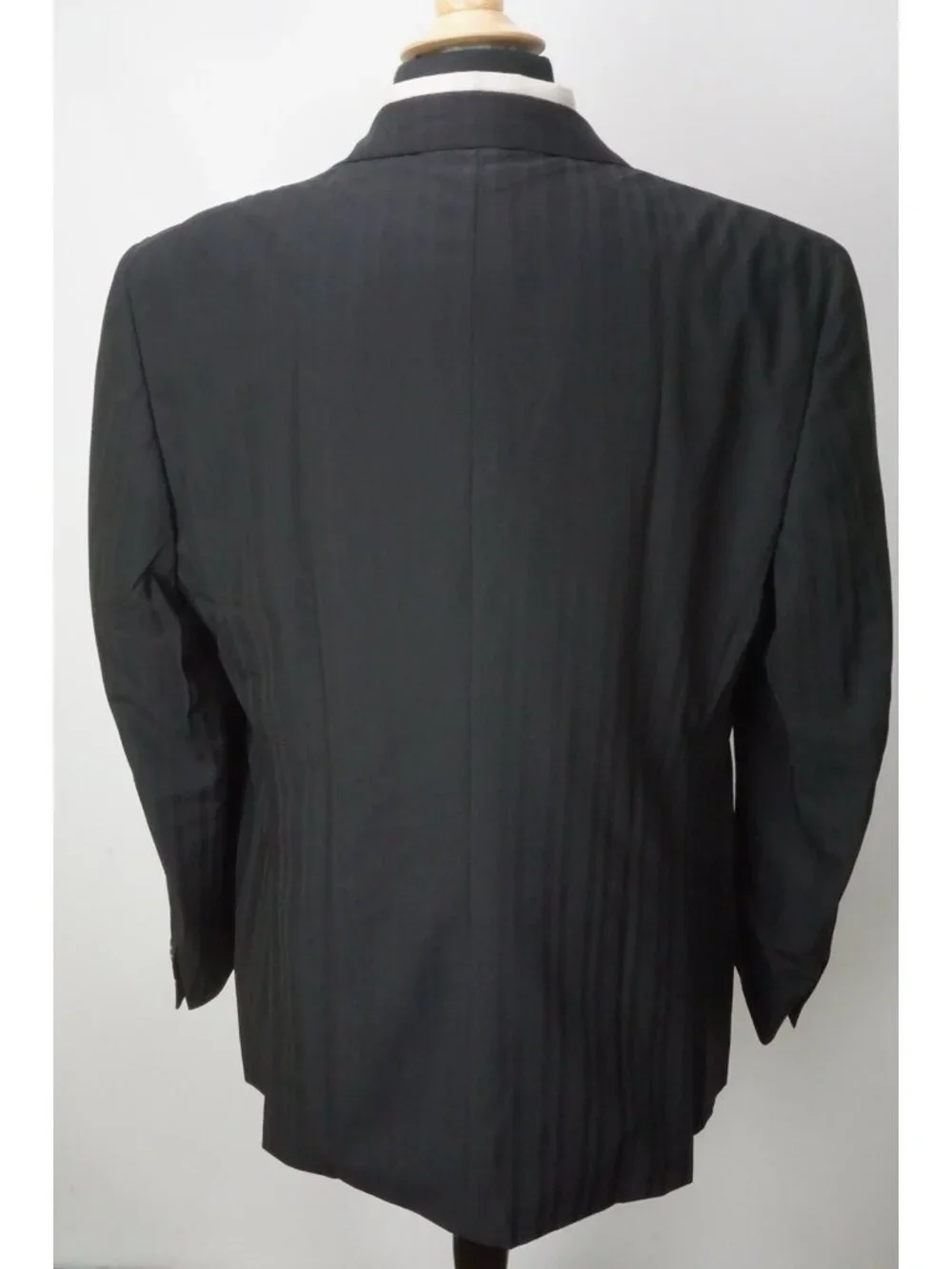 Tombolini Black Striped Wool 3 Pc Suit Jacket Pants Vest Sz 44R Brand New